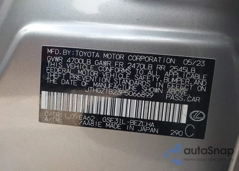 2023 Lexus Is 350 F Sport z USA, uszkodzony, nr VIN JTHGZ1B23P5066899